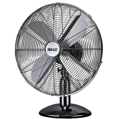 Pro-Elec AA0660_CO 12 Inch Desk Fan in Chrome Pro-Elec AA0660_CO 12 Inch Desk Fan in Chrome